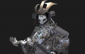 C4D日本机械武士科幻人物模型