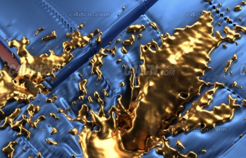 C4D+X-Particles粒子插件液体融化动力学碰撞动画工程 NeXus Fluid Dynamics