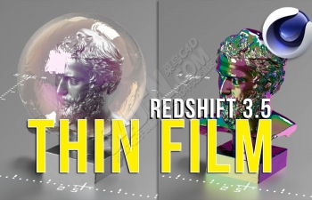 32个C4D红移渲染器标准薄膜材质 Redshift 3.5 Thin Film Materials