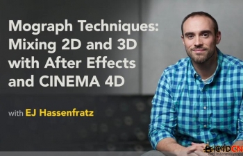 մC4D+AEάάںϽ̳Mograph Techniques-Mixing 2D and 3D with AE