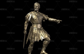 C4D罗马将军雕塑雕像模型下载不含材质