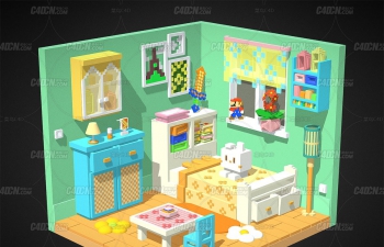C4Dͨģ Cartoon Bedroom