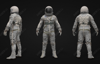C4Dдʵ̫Աװͷװģ Astronaut model