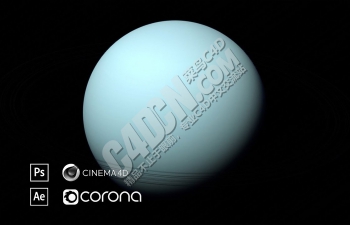 C4D+Corona渲染器超写实天王星天体星球渲染教程