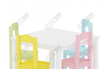 C4D׶԰ͯӼҾģ Furniture model of children's desk and chair