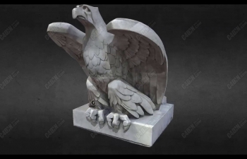 C4D雄鹰雕塑雕像模型 Eagle Sculpture Model 3d for c4d