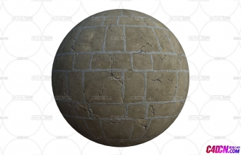C4D水泥砌块砖墙材质球贴图(4K分辨率)