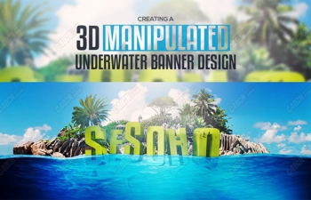 C4D+PS神秘小岛片头3D立体字电影海报教程