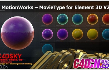 AEE3D˶ʰMotionWorks Movietype for Element 3d V2