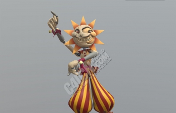 C4D太阳人小丑人物模型(包含动画绑定)