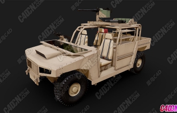 Blender庆幸战术车机枪战车装甲车模型 Light Tactical Vehicle