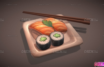 卡通生肉片寿司筷子模型