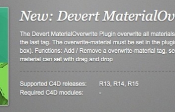 C4D R15ٹʲ Devert MaterialOverwrite v.1.0