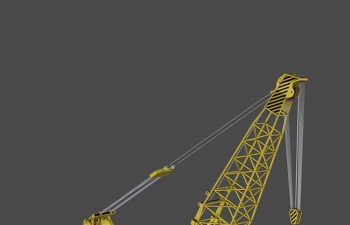 C4Dģ Construction site tower crane car