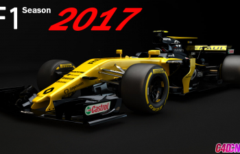 ŵRS17 ʽF1רҵC4Dģ Renault RS17 Formula F1 Professional