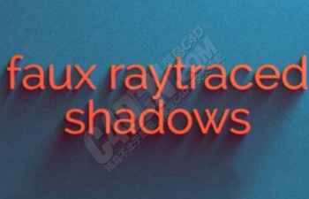 扁平化文字柔和阴影After Effects预设 VideoHive Faux Raytraced Shadow