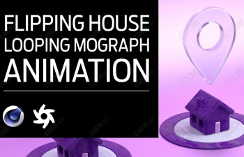 C4D˶ͼηת̳ Cinema 4D - Flipping Houses Looping MoGraph Tutorial