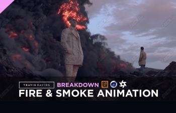 C4D+Octane渲染器-如何创建火与烟雾特效动画教程