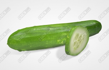C4D͵ĻƹƬ߲ʳģԴ Green Cucumber