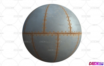 C4D材质球-光滑生锈金属面板铁板面贴图素材(4K分辨率)