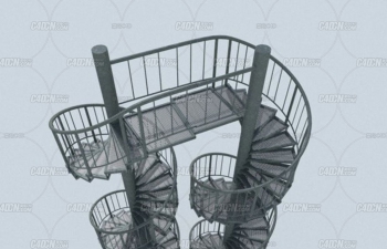 C4D¥ģ Aluminum Spiral Staircase