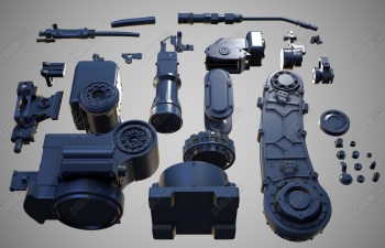 C4Dӻеģ model of machine parts