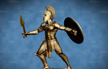 C4DͷĿɱ˹ʹʿģ Spartan with helmet