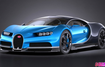 ӵϳܳC4Dģ Bugatti Chiron 2016