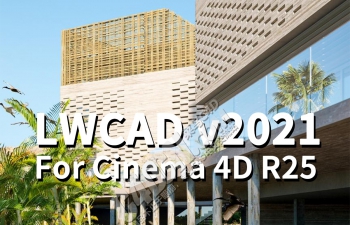 C4D仿CAD建模方式建筑插件下载 LWCAD v2021 For Cinema 4D R25