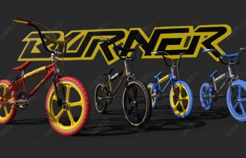 C4DƷʱн̤ɽгͨģ Cinema 4D 3D Model: Raleigh Burner BMX Bike