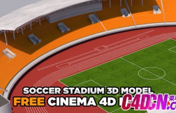 C4DģSOCCER STADIUM FREE 3D MODEL