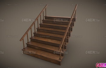 ľ¥ģ Wood Stair 3D Model
