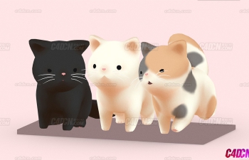 C4Dͨɰèģ() Chonky Cat Trio