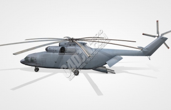 C4D米-26重型运输直升机飞机模型