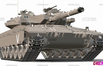 C4D主战坦克模型下载 merkava mkiiid