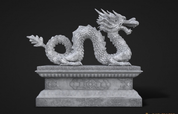 石雕中国龙模型