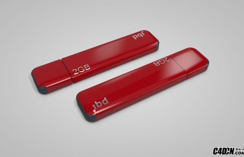 C4D ɫUģ USB Flash 3d model
