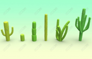 C4Dͨģ Low Poly Cactus Set