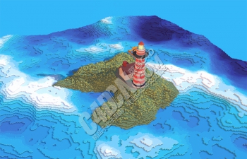 C4D;ۿͨģ Lighthouse Island Voxel