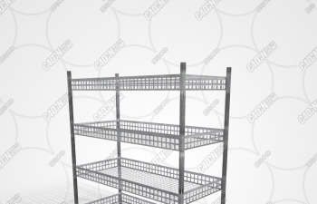 C4D̵ֿӻģ Basket Shelving for Store or Warehouse