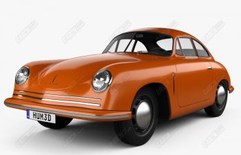 C4Dʱ356ܳģ Porsche 356 coupe 1948 model