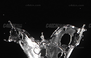 C4D+X-ParticlesӲʹҺɽ xpFluidFX Crown Splash
