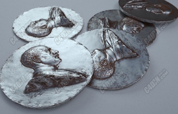 C4DԬͷǮģ Yuan Big Head Silver Coin Model