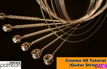 C4D̳ NIKO Guitar Strings (Cinema 4D - Tutorial)