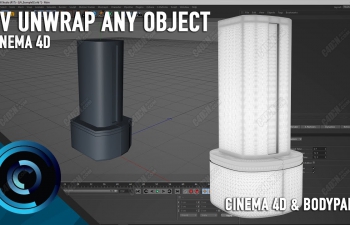 C4D模型对象展UV教程 UV Unwrap Any Object In Cinema 4D