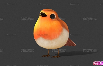 C4DɫСͨģͰ Bird Orange