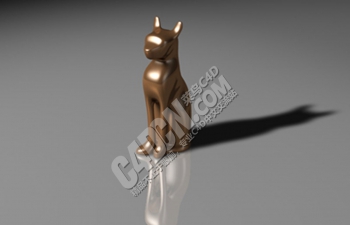 C4D埃及猫雕像模型 Cat Statue