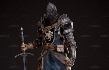 C4D仗剑骑士人物模型 The Knight