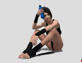 C4D\(yn)(dng)ˮڵϢĽŮģ Sport Girl