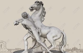 C4D驯马人雕塑模型 Horse Tamer Sculpture Model